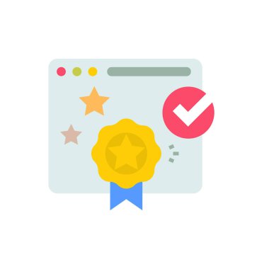 Vektör olarak sayfa kalite simgesi. Logotype