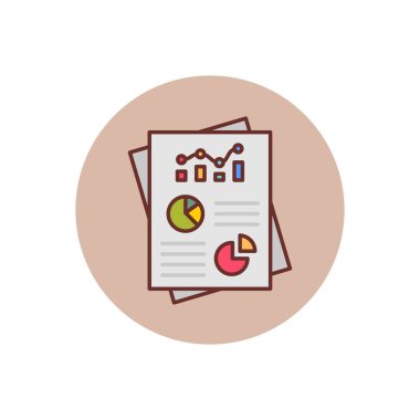 İş Raporu simgesi vektörde. Logotype