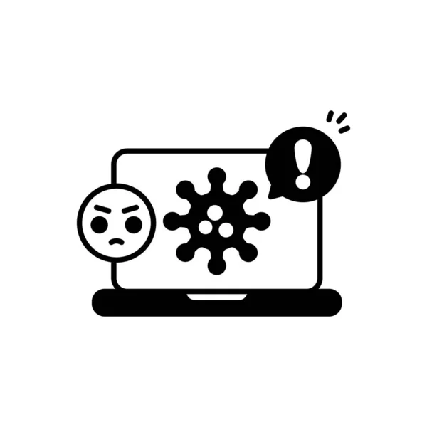 Virus Infected Icon Vector Logotype — Stockvektor