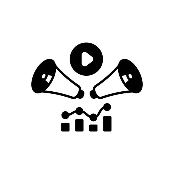 Video Advertising Report Icon Vector Logotype — Vector de stock