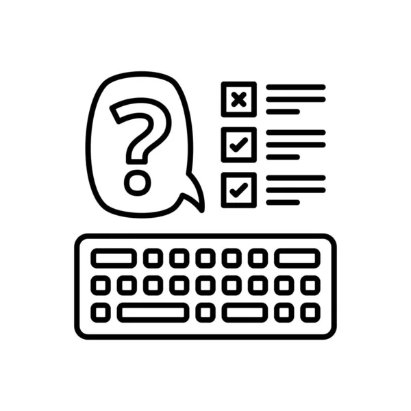 Online Questionnaire Icon Vector Logotype — Image vectorielle