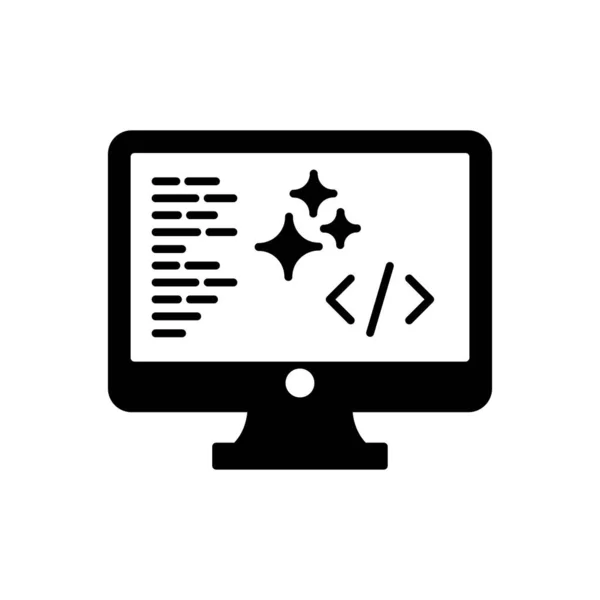 Clean Coding Icon Vector Logotype — Stockvektor