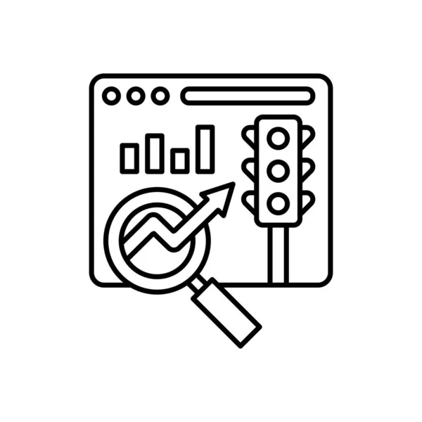 Εικονίδιο Ανάλυσης Κυκλοφορίας Διάνυσμα Λογότυπο — Διανυσματικό Αρχείο