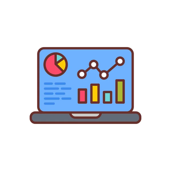 Monitoring Reporting Icon Vector Logotype — Stok Vektör