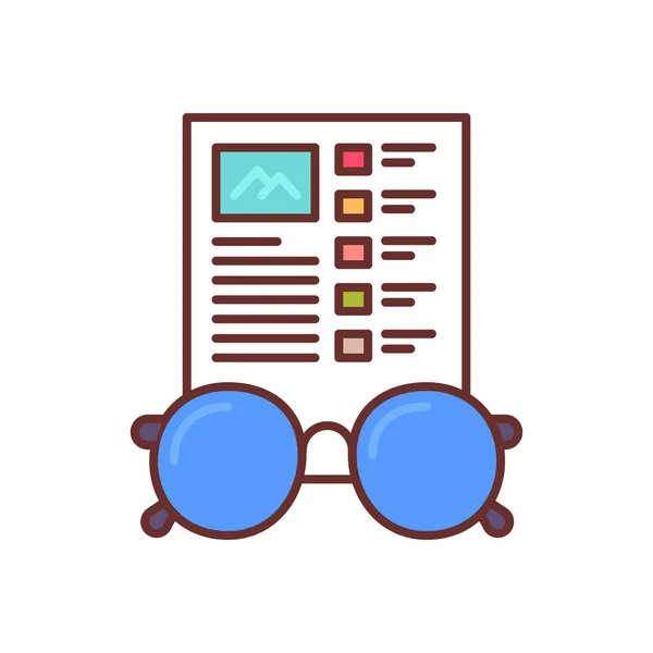 Content Proofreading Icon Vector Logotype — 스톡 벡터