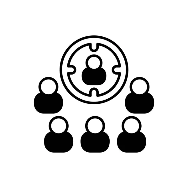 Targeted Marketing Icon Vector Logotype — Stok Vektör