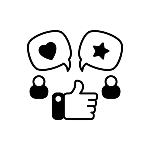 Ícone Engajamento Social Vetor Logotipo — Vetor de Stock
