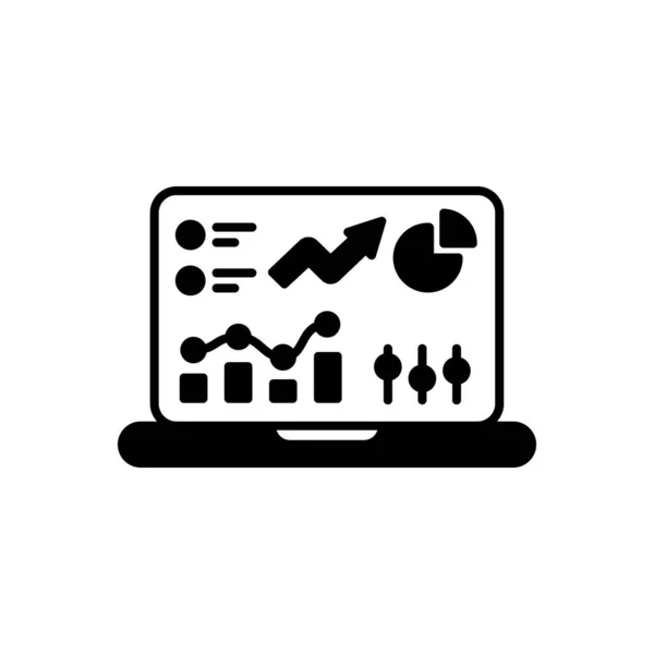 Analytic Icon Vector Logotype — Vettoriale Stock