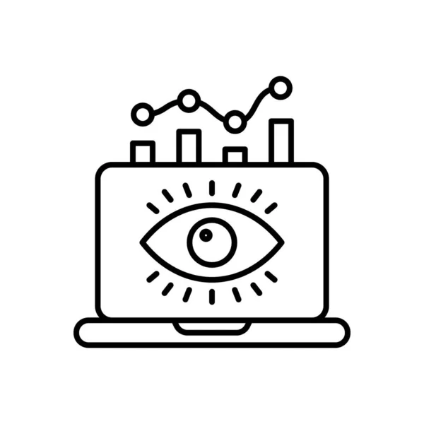 Icono Market Watch Vector Logotipo — Archivo Imágenes Vectoriales