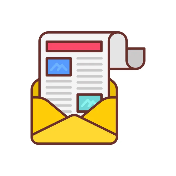 Email Newsletter Icon Vector Logotype — Stockvector