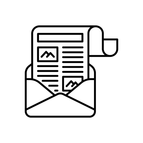Email Newsletter Icon Vector Logotype — Stockvector