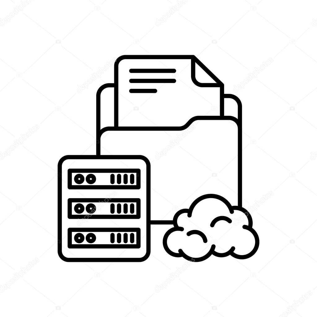 Database Document icon in vector. Logotype