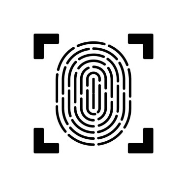 Fingerprint icon in vector. Logotype