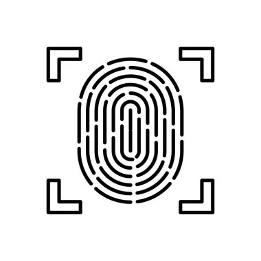 Fingerprint icon in vector. Logotype