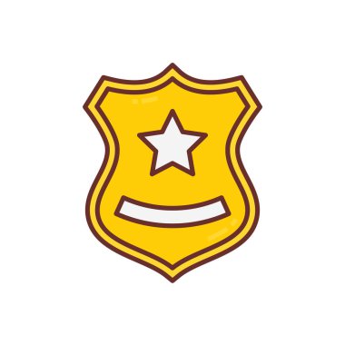 Polis Rozeti simgesi vektörde. Logotype