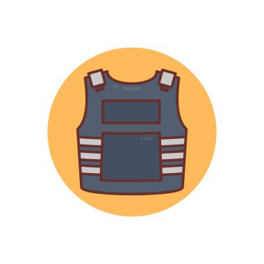 Bulletproof Vest icon in vector. Logotype