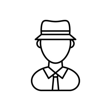 Male Detective icon in vector. Logotype