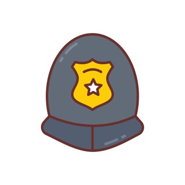 Police Helmet icon in vector. Logotype