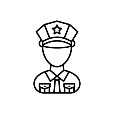 Polis ikonu vektörde. Logotype