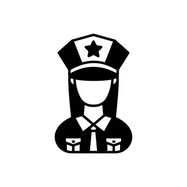 Policewoman icon in vector. Logotype