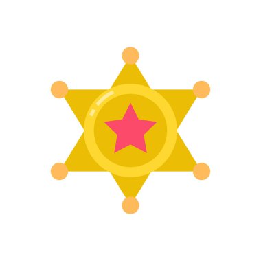 Sheriff Badge icon in vector. Logotype
