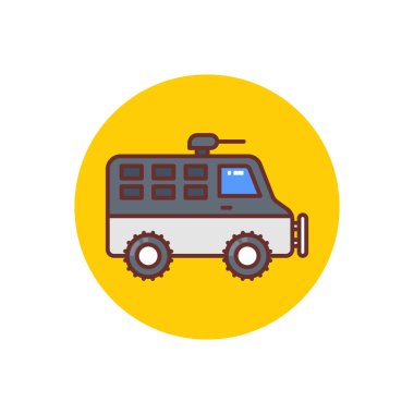 Police Armored Vehicle icon in vector. Logotype