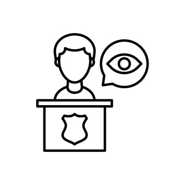 Witness icon in vector. Logotype