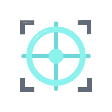 Hedef simgesi vektörde. Logotype