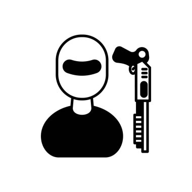 Terrorist icon in vector. Logotype