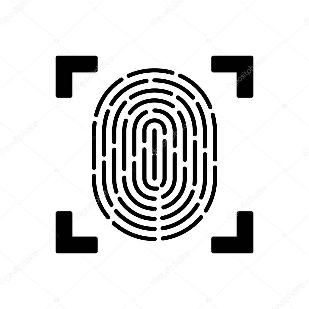 Fingerprint icon in vector. Logotype