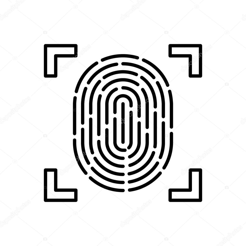 Fingerprint icon in vector. Logotype