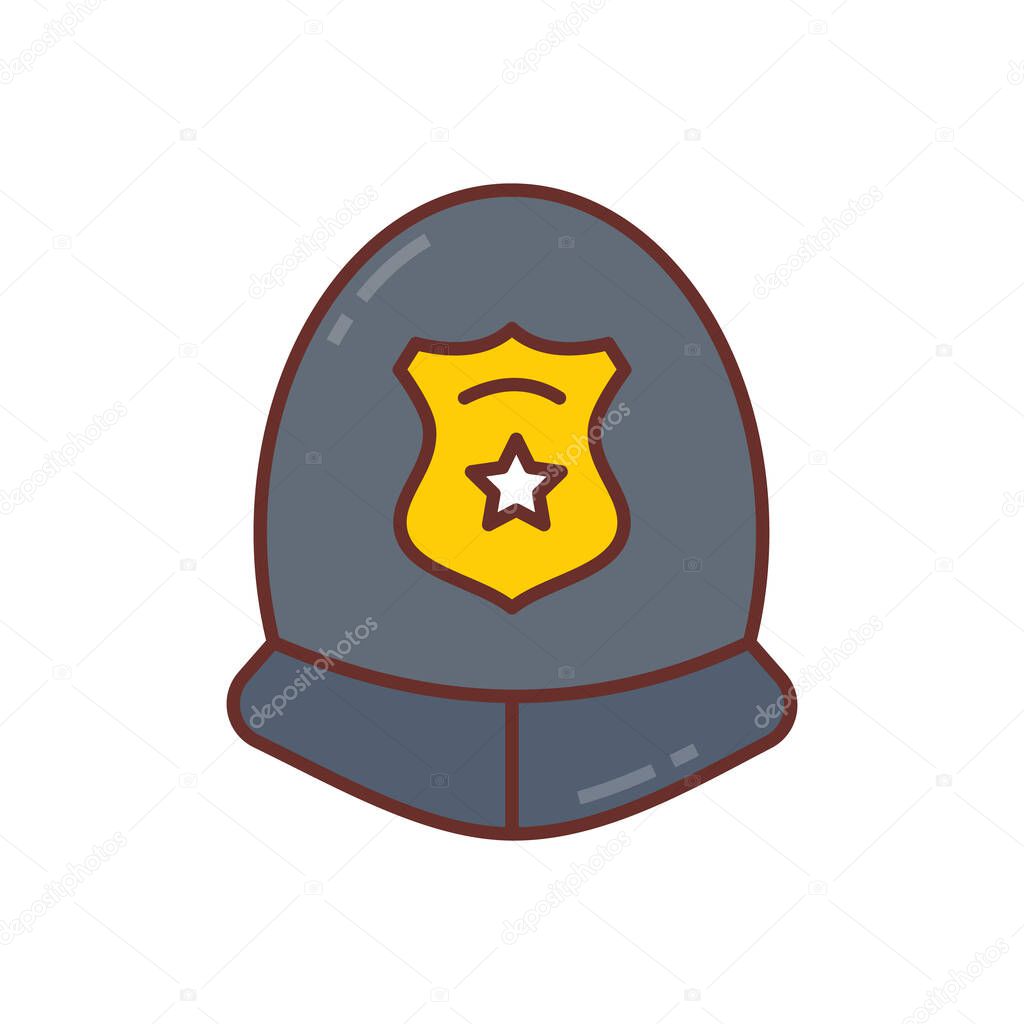 Police Helmet icon in vector. Logotype