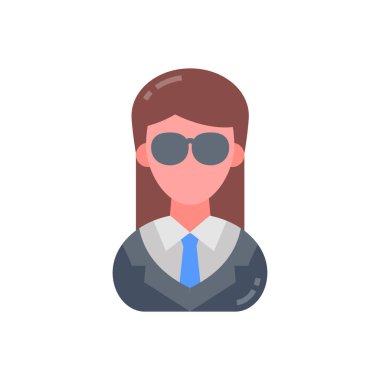 Bodyguard Female icon in vector. Logotype