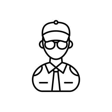 Security Guard Male icon in vector. Logotype