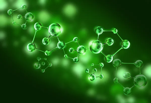 Green molecule dna cell illustration Royalty Free Stock Images
