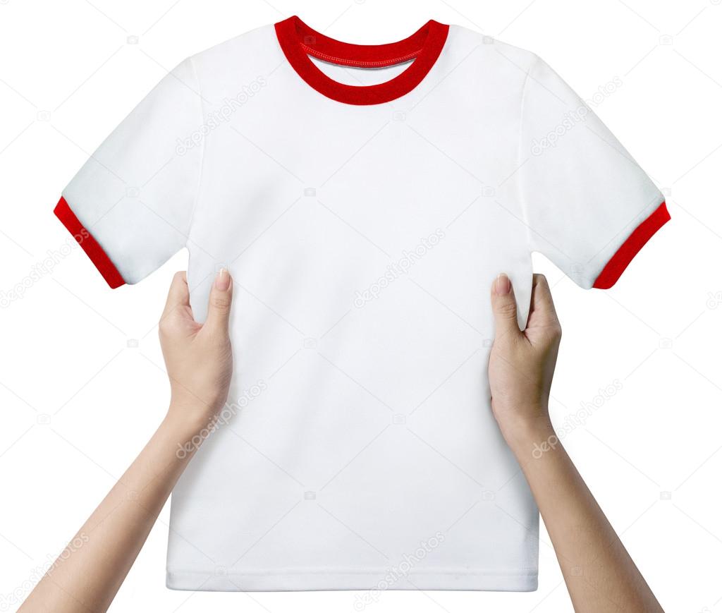 Hand hold White shirt