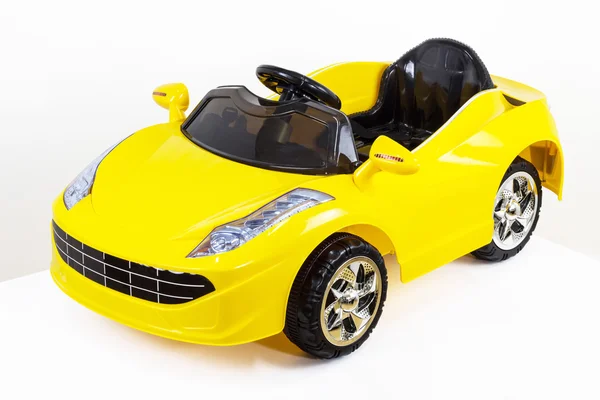 Yellow plastic toy sport car, The engine Remote Control — Stock Photo, Image