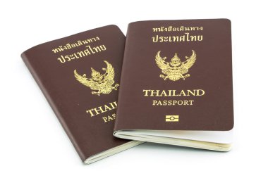 Tayland pasaport vize damgası izole