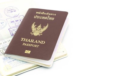 Tayland pasaport vize damgası izole