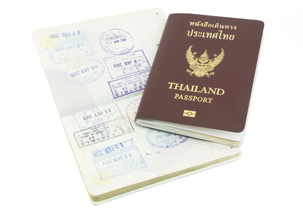 Thailand passport visa stamp isolated — Stock Photo, Image