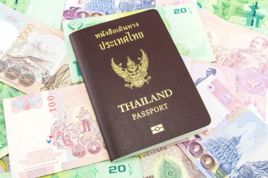 Tayland banknotların üzerinde Tayland pasaportu