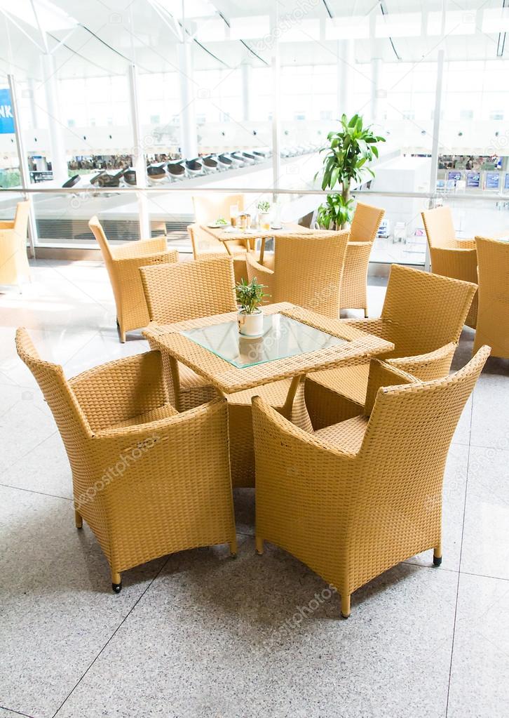 Table living furniture set airport lobby