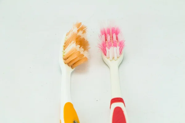 Old and dirty toothbrush — Stock Photo, Image