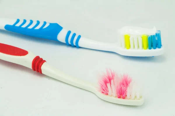 Old and dirty toothbrush — Stock Photo, Image