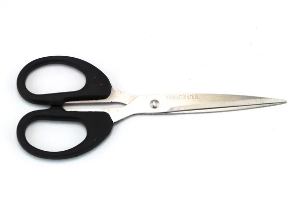 Black scissors isolated on white background — Stock Photo, Image