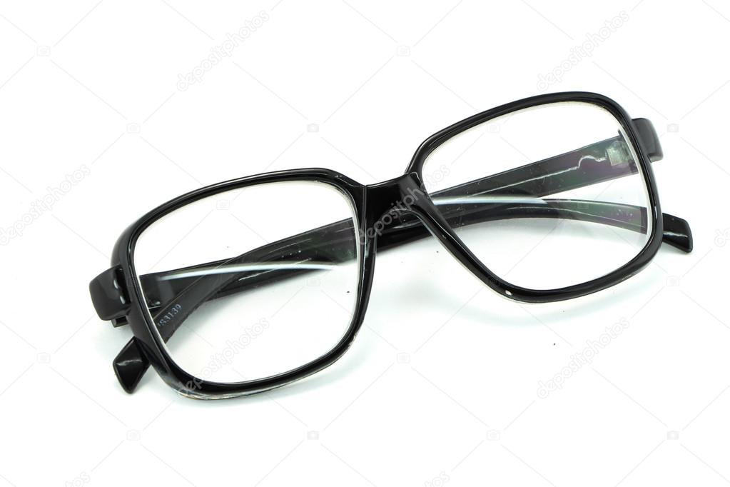 Optical vintage glasses isolated