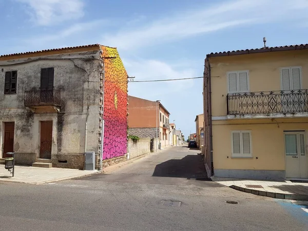 Telti Italy July 2021 Glimpse Streets Buildings Small Town Sardinia — Stock Photo, Image