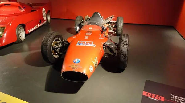 Turin Italien Juni 2021 Antik Röd Sportbil Ställdes Turins Bilmuseum Stockbild