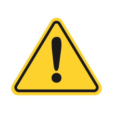 Üçgen uyarı sarı işaret simgesi