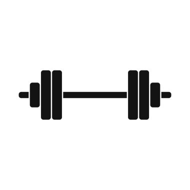 Halter spor salonu ikonu. Fitness işareti ve sembol vektör illüstrasyonu